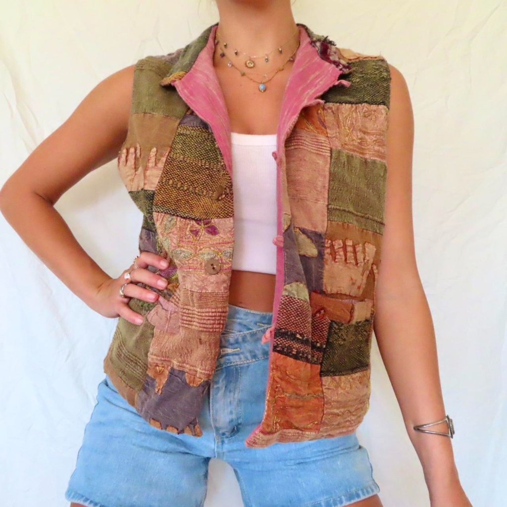 Handmade Patchwork Size Large Vest